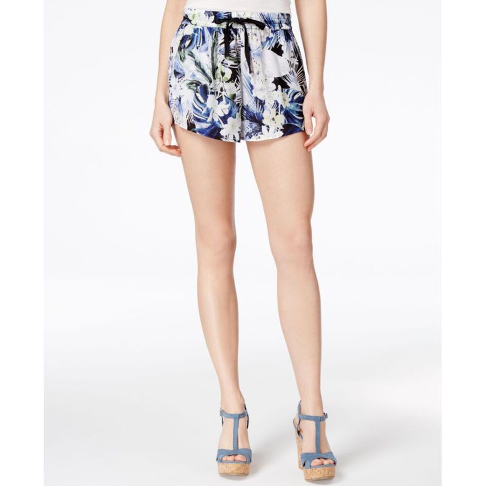 Kensie Tropical Blues Drawstring Shorts
